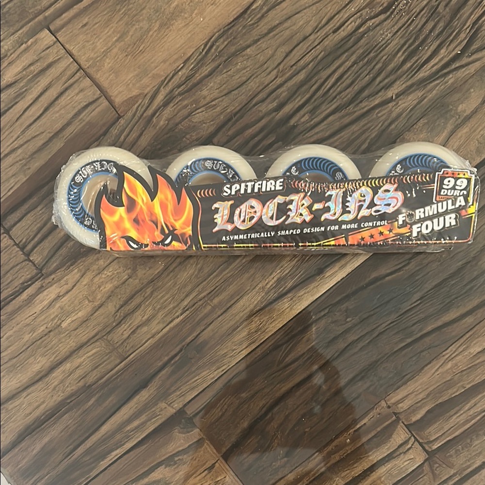 Spitfire Formula Four Lock-Ins Wheels with Fiery Blue Design